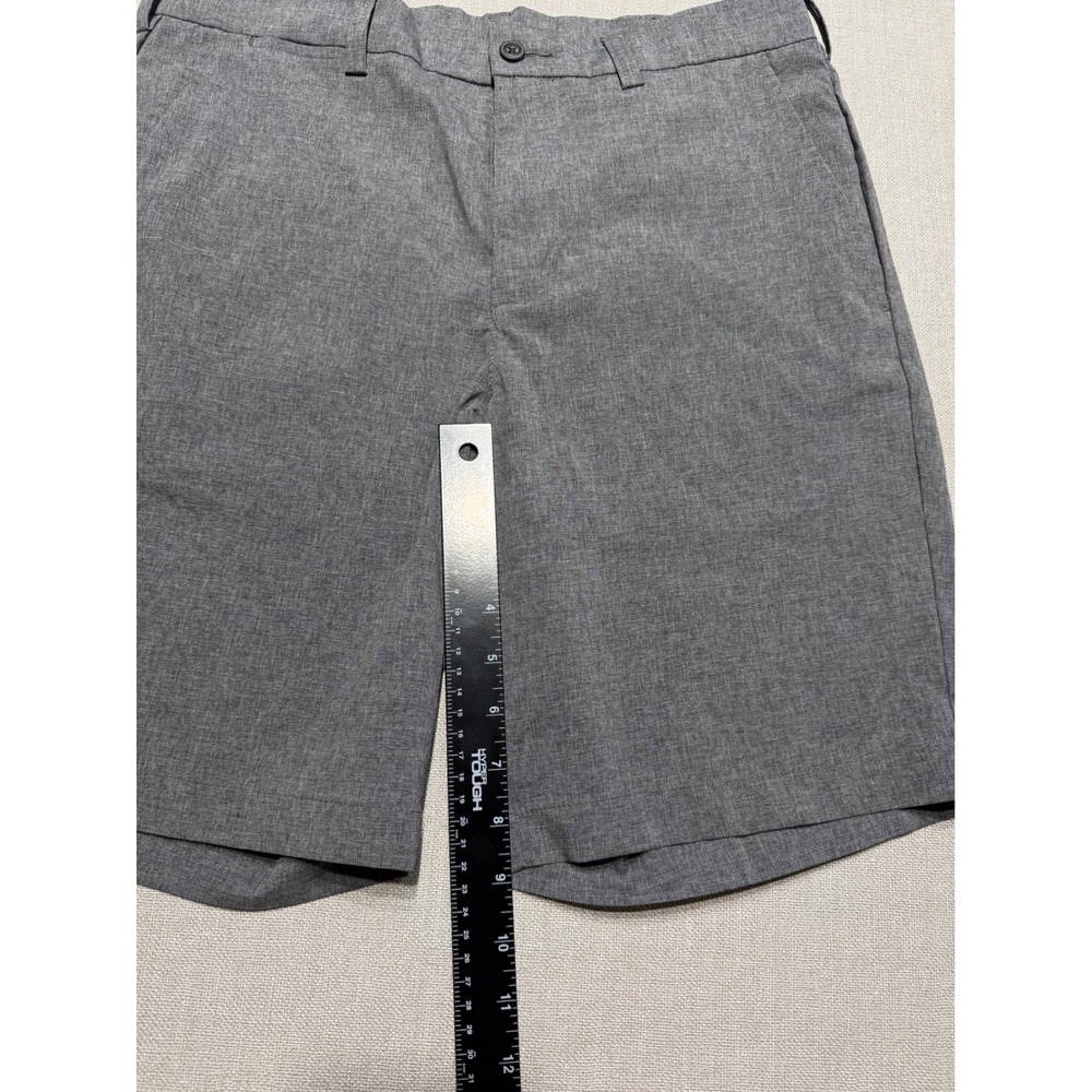 PGA Tour Mens Heather Grey Flat Front Golf Performance Shorts Size 32 Stretch - Picture 2 of 5